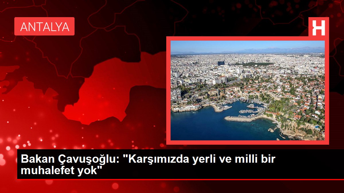 Bakan Çavuşoğlu: "Karşımızda yerli ve ulusal bir muhalefet yok"