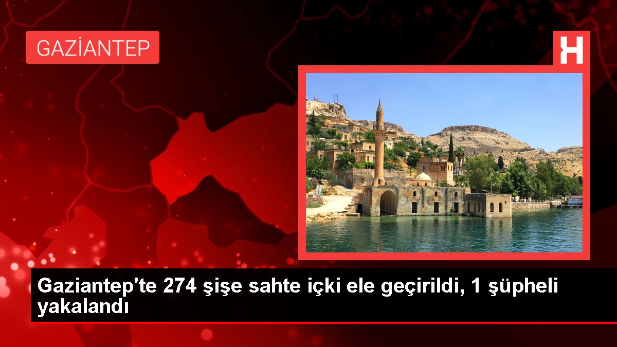 Gaziantep'te 274 şişe düzmece içki ele geçirildi, 1 kuşkulu yakalandı