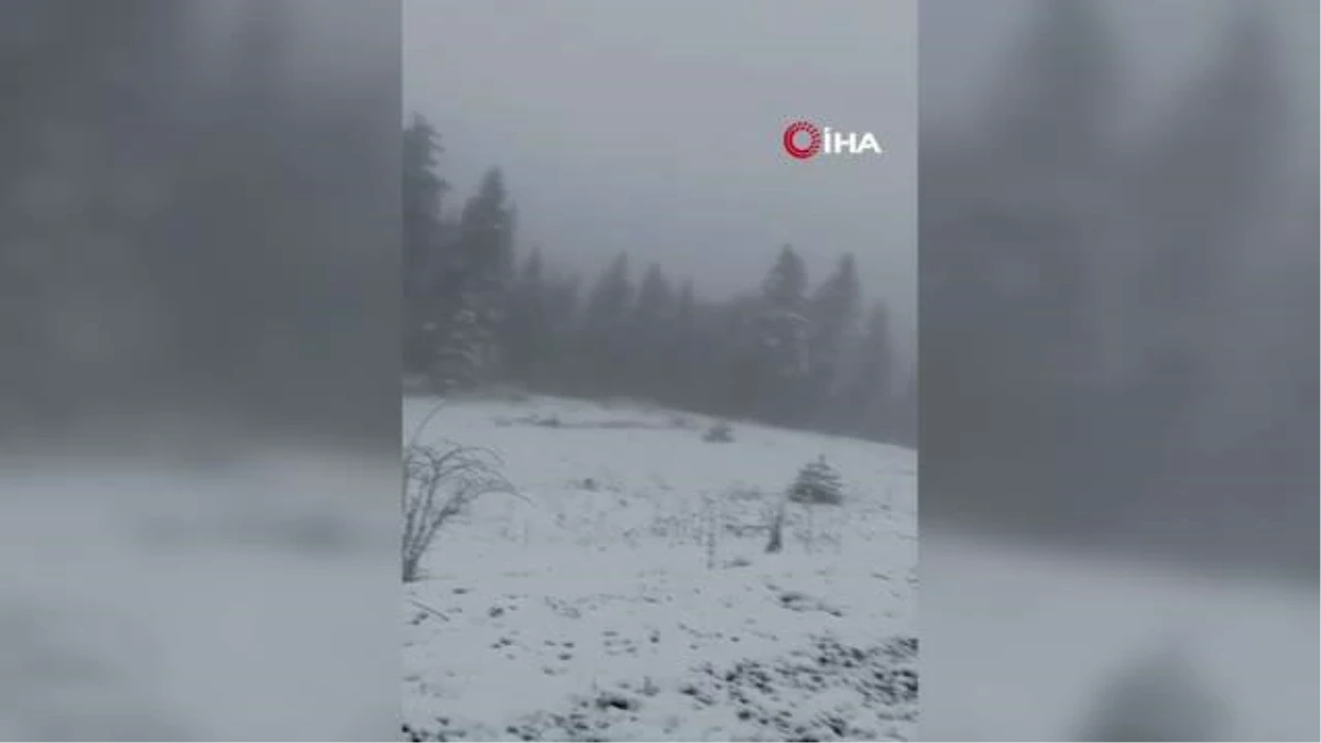 Karabük'ün yüksek kesitlerinde kar yağışı tesirli oldu