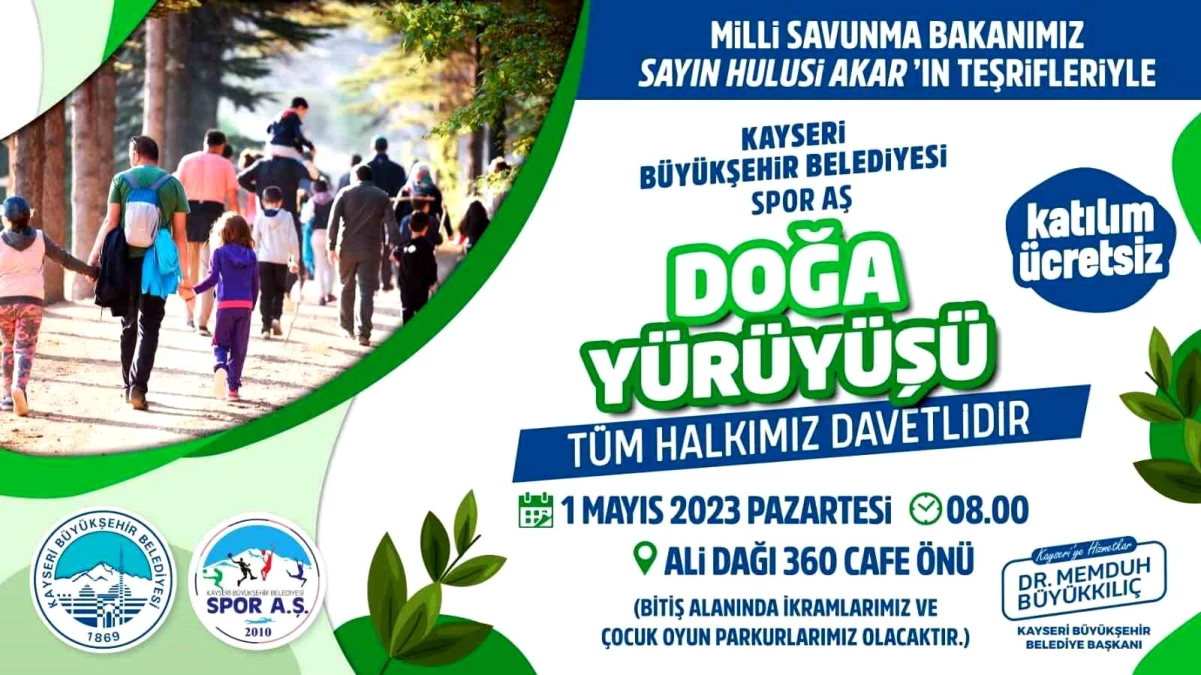 Kayseri Büyükşehir'den Tabiat Yürüyüşü