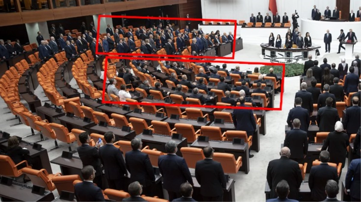 Cumhurbaşkanı Erdoğan'ın yemin merasiminde dikkat çeken görüntü! Muhalefetten yalnızca DÜZGÜN Partili vekiller ayağa kalktı